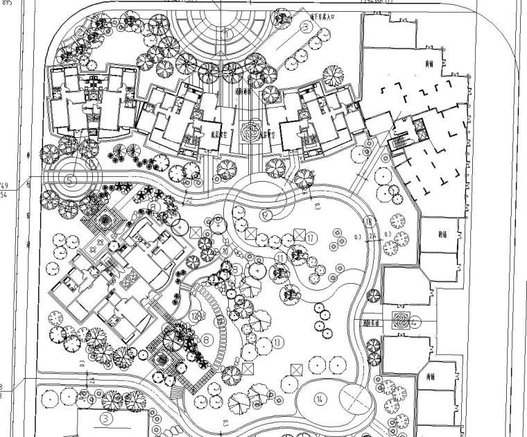 游园景观设计施工图资料下载-[湖南]长沙香堤雅境一期景观设计施工图 