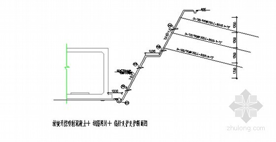 [海南]地下综合管廊深基坑开挖支护及降水施工方案-基坑支护剖面图 