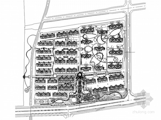 住宅小区景观设计彩图资料下载-[扬州]古运河居住区地块样板区景观设计全套施工图(详细)