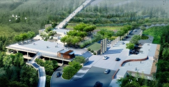 [重庆]绿色养生森林公园总体设计方案-景观效果图 