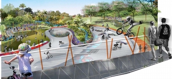 [台湾]游戏运动主题公园景观规划方案-公园效果图