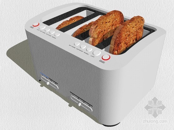 面包仓库改装住宅资料下载-烤面包机SketchUp模型下载