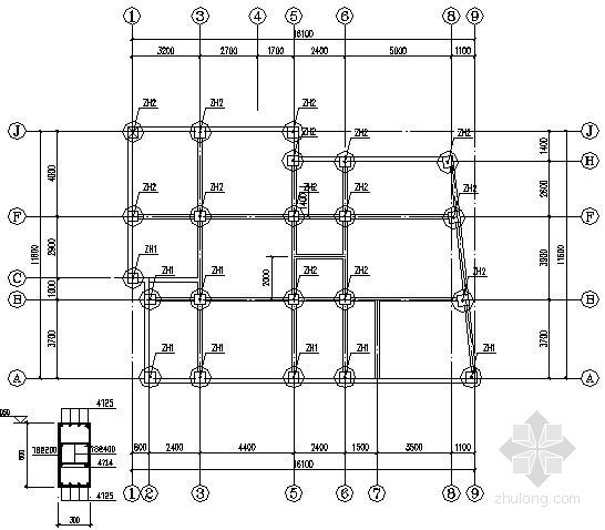 私人住宅桩基础平面图资料下载-[甘肃]全现浇框架结构私人住宅楼结构施工图（灌注桩，含建筑施工图）