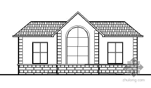坡屋顶建筑CAD资料下载-某坡屋顶公厕建筑方案图