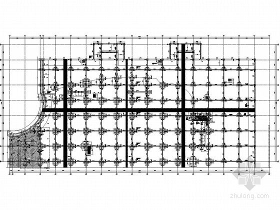 [黑龙江]30万平购物广场城市综合体建筑结构施工图-桩位平面布置图 