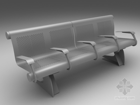 公共艺术座椅资料下载-公共座椅3D模型下载