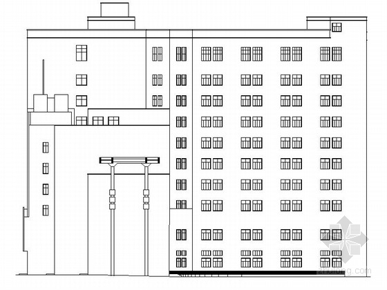 购物商场平面资料下载-[安徽]某六层大型购物商场建筑施工图（含效果图）