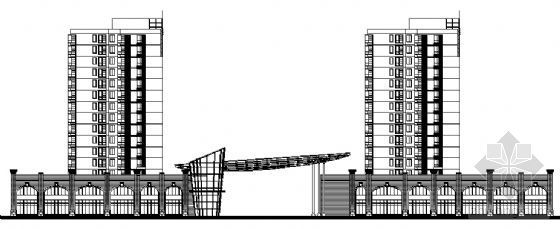 六层商场建筑资料下载-南阳市某十六层商住楼建筑方案图