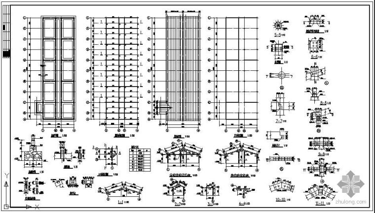 木结构节点cad资料下载-某木结构施工节点构造详图