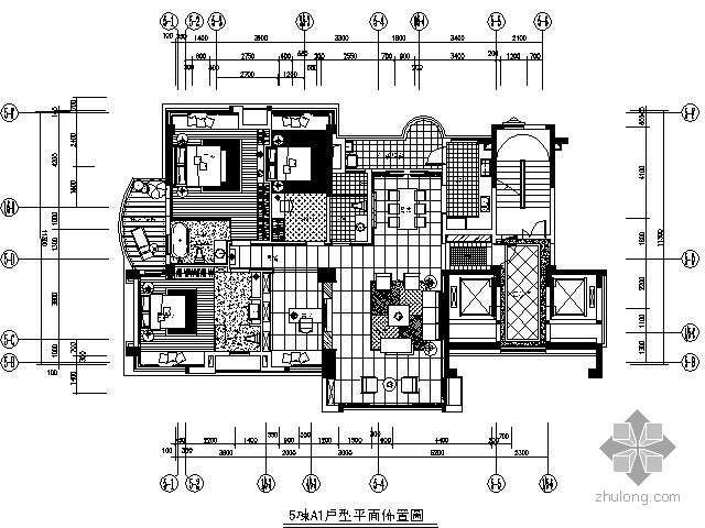 福州样板房施工图资料下载-[福州]165㎡现代四居样板房施工图（含实景）