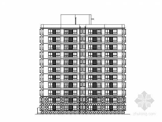 高层一梯八户施工图资料下载-[北京]房山某十一层一梯八住宅楼建筑施工图