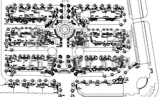 ps平面小区绿化资料下载-某小区绿化设计平面图纸