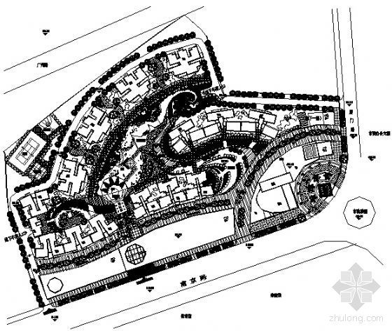 景观住宅小区平面资料下载-某综合住宅小区规划平面