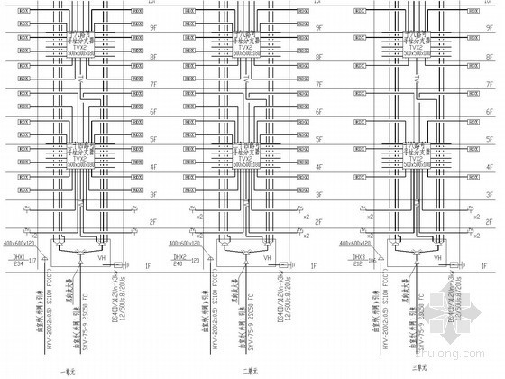电力设计施工图纸资料下载-三十层住宅楼电气施工图纸（甲级设计院）
