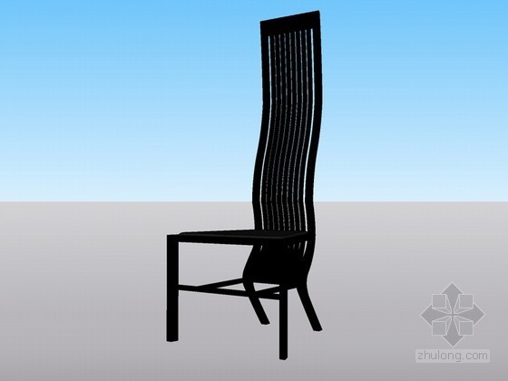 sketchup椅子模型资料下载-高背椅子SketchUp模型下载