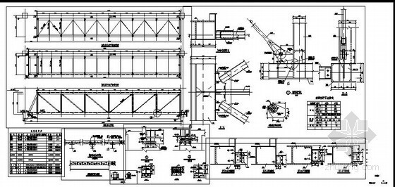 钢桁架连廊施工方案资料下载-某钢桁架连廊节点构造详图