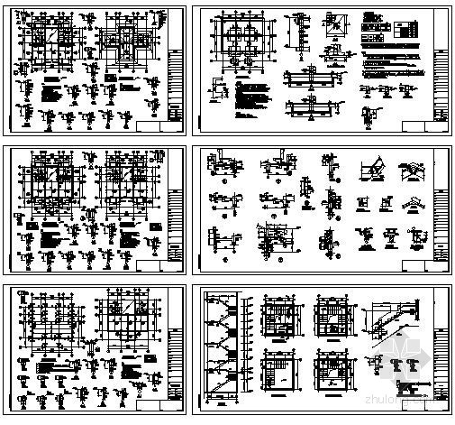 四棱锥结构设计图资料下载-某四层别墅结构设计图