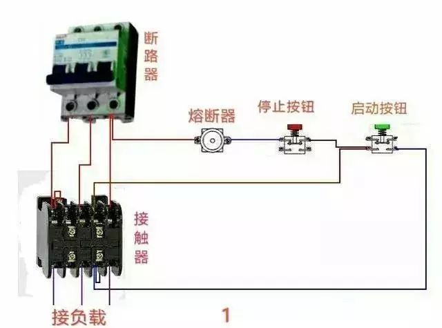 继电器接线图纸资料下载-常用交流接触器实物接线图，简单明了，易懂