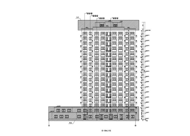 装配式剪力墙结构商品房PC深化设计施工图（2016）-建筑轴立面图2