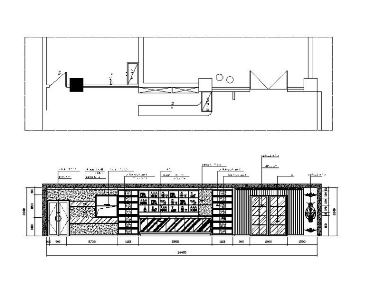 [成都]简约欧式连锁火锅店室内设计施工图（含效果图）-[成都]简约欧式连锁火锅店室内设计立面图