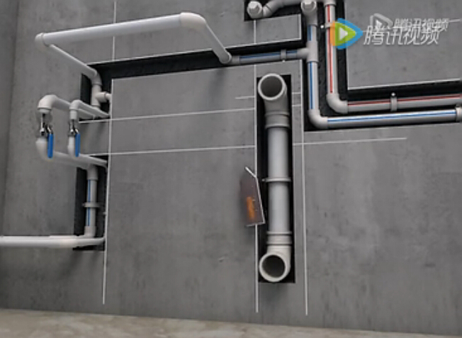同层排水管道安装资料下载-卫生间给排水管道是如何安装的？3D剖析一看就懂！