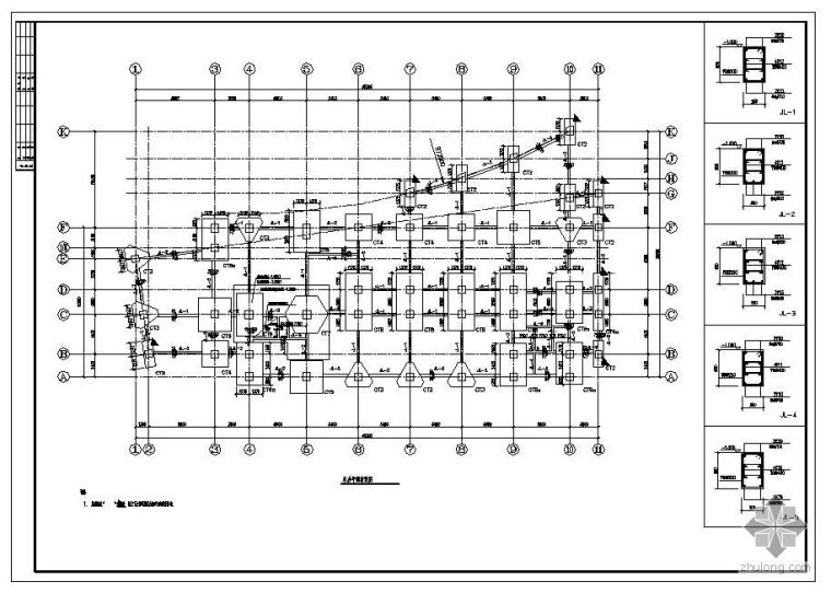钻孔灌注桩设计施工资料下载-某工程钻孔灌注桩平面及详图