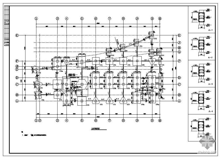 钻孔灌注桩的配筋详图资料下载-某工程钻孔灌注桩平面及详图