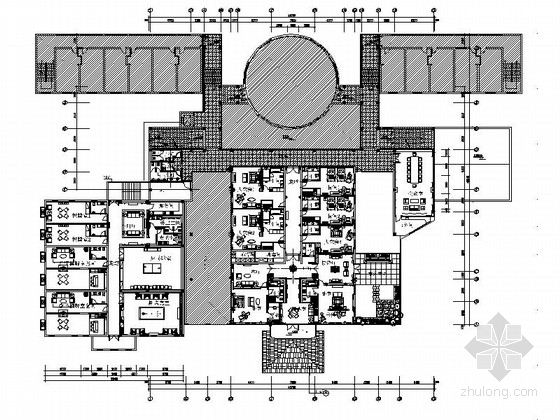 标准间电气施工图资料下载-[江苏]中国AAA度假村宾馆室内装修CAD施工图（含效果）