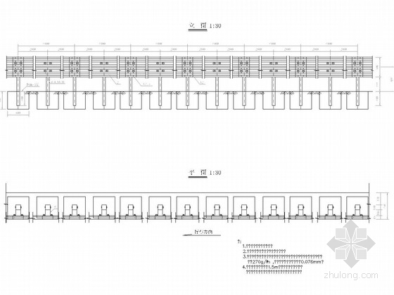 市政道路交通安全设施图纸44张（湖南）-路侧波形梁护栏一般构造图 