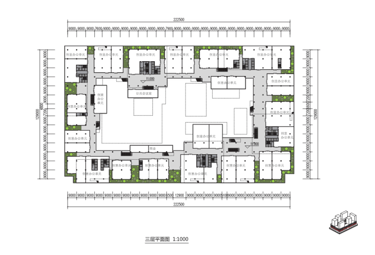 [深圳]超高层现代风格商务型办公楼及公寓建筑设计方案文本-超高层现代风格商务型办公楼及公寓建筑平面图