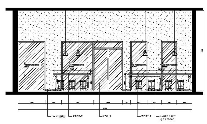 文艺小清新咖啡厅设计施工图（含效果图）-立面图