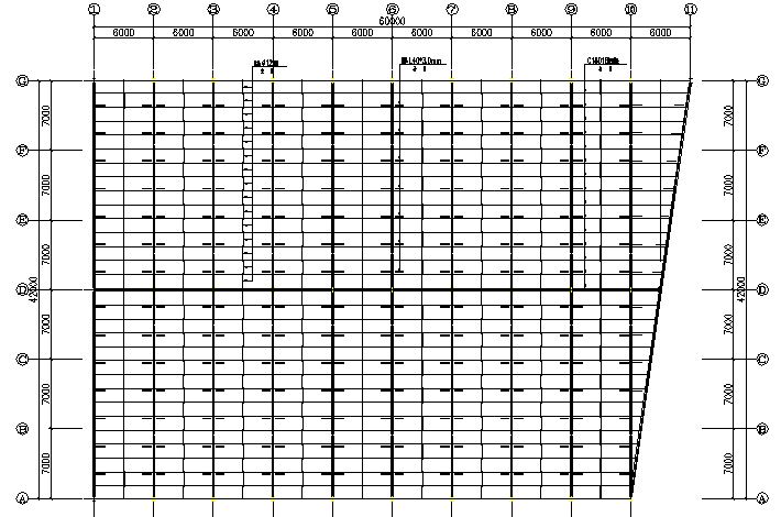 单悬臂式交通标志图资料下载-[厦门]天和单跨门式刚架结构工程施工图（CAD,10张）