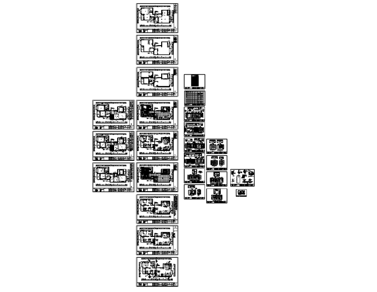 [上海]萧氏设计胡掌根住宅装修施工图-总览图