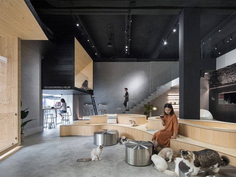 咖啡厅的设计平面图资料下载-广州就是这样的喵咖啡厅