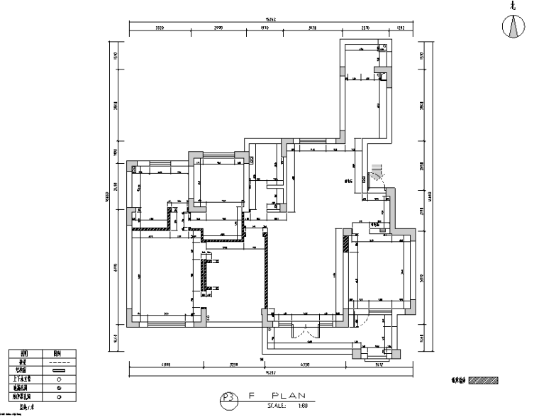 [江苏]简欧艺术流派170平米平层公寓设计施工图（附效果图）-新建平面图