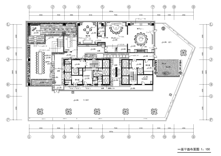 茶楼包间节点图资料下载-鄂尔多斯金融广场K座茶楼概念方案及施工图