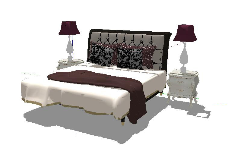 欧式床图纸资料下载-35套欧式风格“床”单体模型