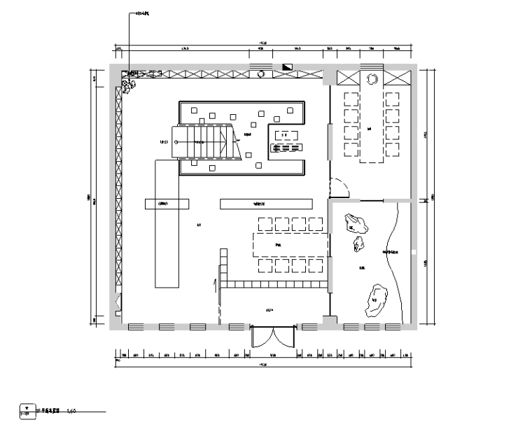 室内展示空间施工图资料下载-[新疆]460平米水云间茶会所空间设计施工图（附效果图）