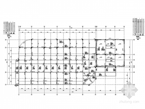 柱和梁板平面布置图资料下载-5层餐饮楼和9层机械车库板柱剪力墙结构施工图