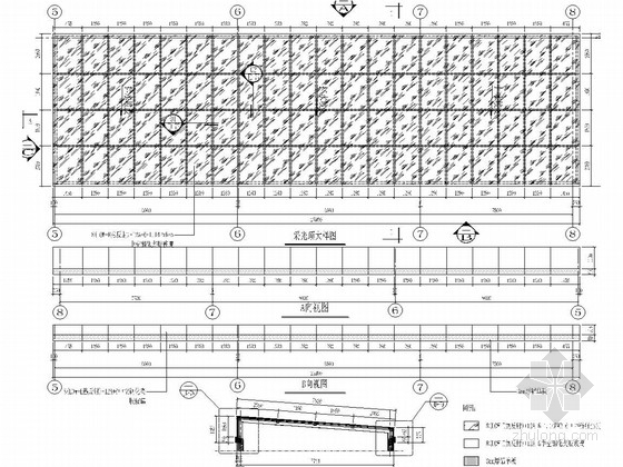 [河北]五星级商务酒店幕墙结构施工图-采光顶节点图 