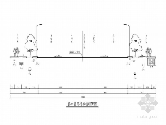 老城区排水工程改造工程图资料下载-26m宽城市次干道排水工程施工图（47张）