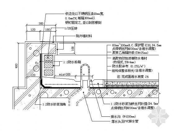 屋顶汇水大样图资料下载-屋顶防水及隔热大样图