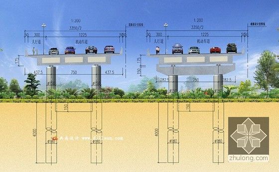 道路桥梁立交效果图图集2262张(附三维动画3个)-桥型横断面图