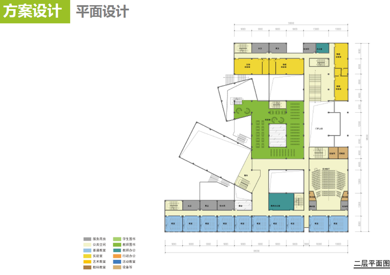 [天津]南开区市党校北中学建筑设计方案文本-平面设计