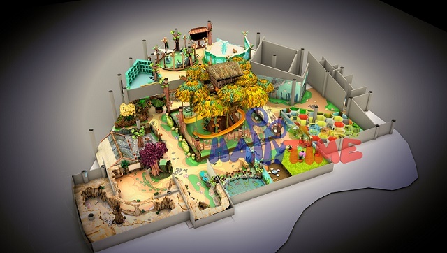 儿童游乐区设计模型资料下载-快来带走！室内儿童游乐场设计原则