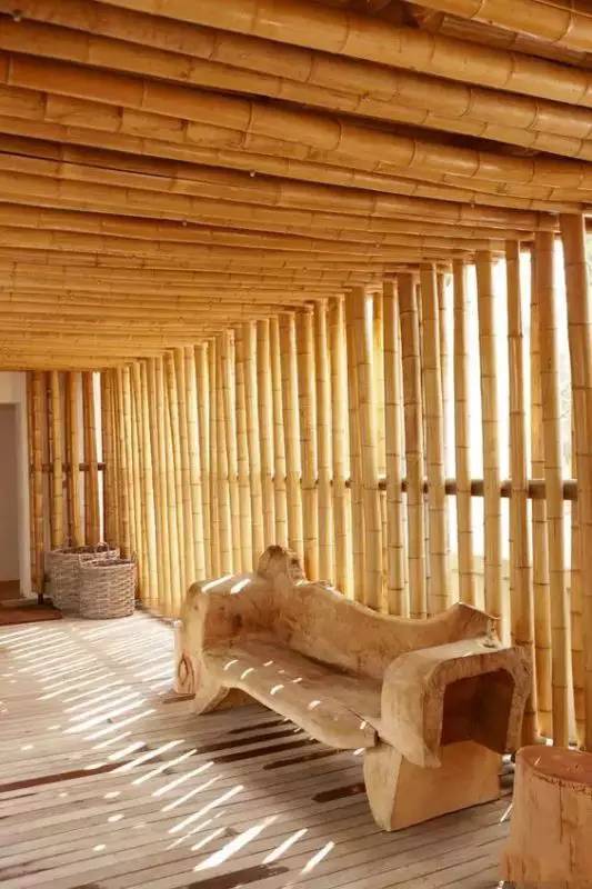 别处南山民宿案例资料下载-竹子建筑的民宿 走廊 公建 餐厅案例赏析