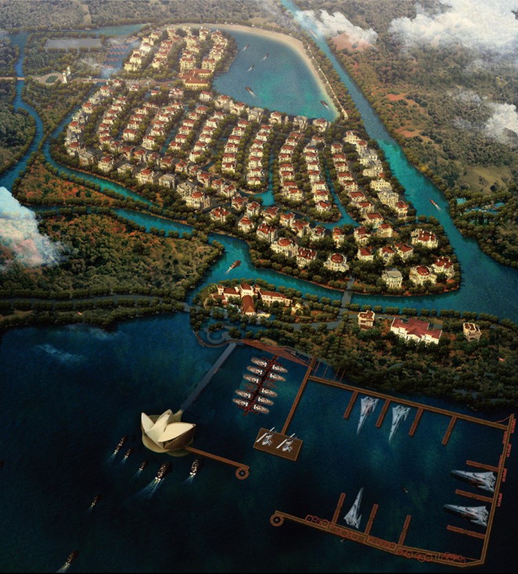 海岛度假设计资料下载-上海淀山湖上海岛庄园建筑设计