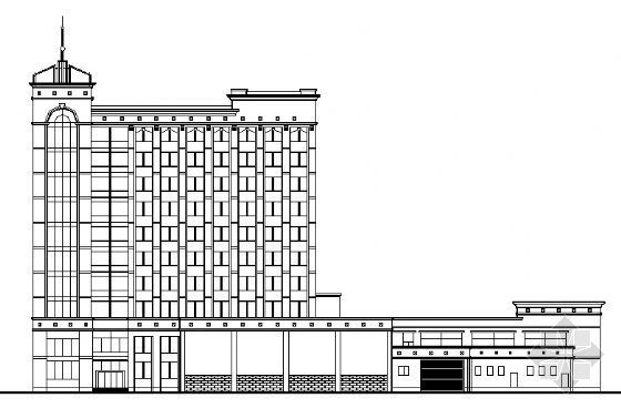 十层框剪结构办公楼建筑图资料下载-某十层银行办公楼建筑方案图
