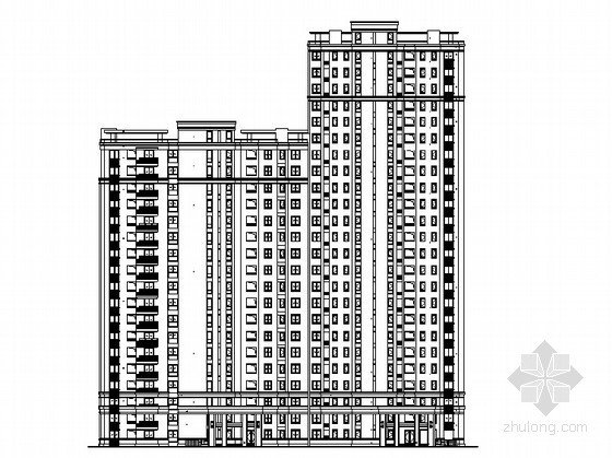 15平方米住宅资料下载-[安徽]某现代住宅小区住宅楼群15号楼建筑方案图