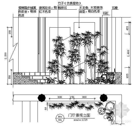 cad玄关立面资料下载-门厅景观立面